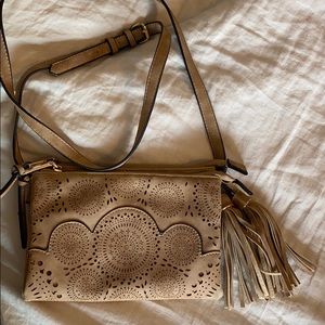 Tan Suede Crossbody